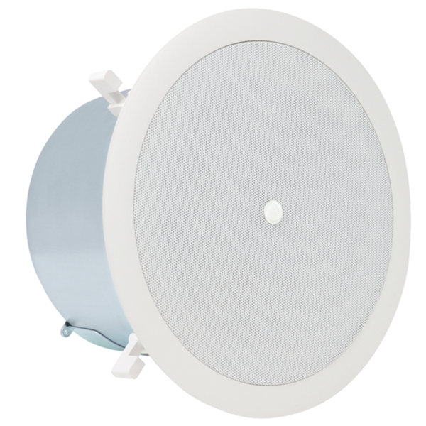 6" COAXIAL CEILING SPEAKER WITH 70V 32W TRANSFORMER & 8OHM BYPASS, WHITE (PRICE EA, BUY PR)
